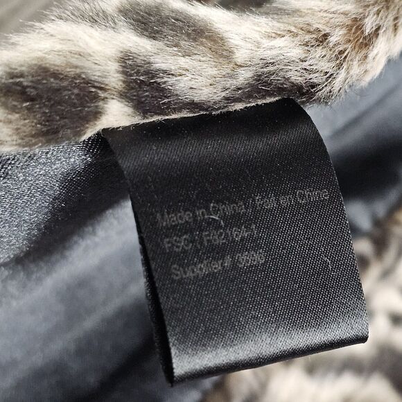 Womens Leopard Print Faux Fur Scarf Mob Wife Luxe Glamourous - Picture 5 of 5